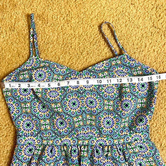 J. Crew Stain Glass Patter Mini Dress Size 0 - Picture 10 of 10